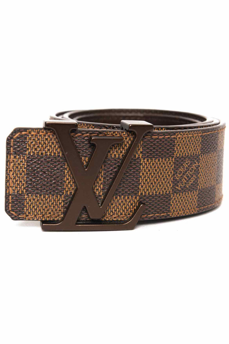 Louis Vuitton Size 36 40MM Initiales Damier Ebene Belt – Turnabout