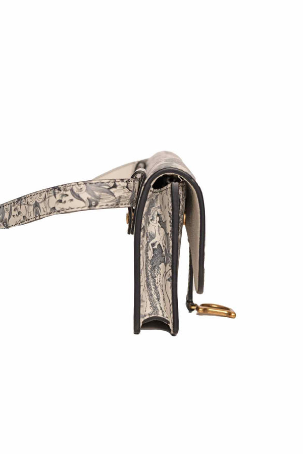 Christian Dior 2020 Jardin Naturel Print Calfskin Saddle Belt Bag