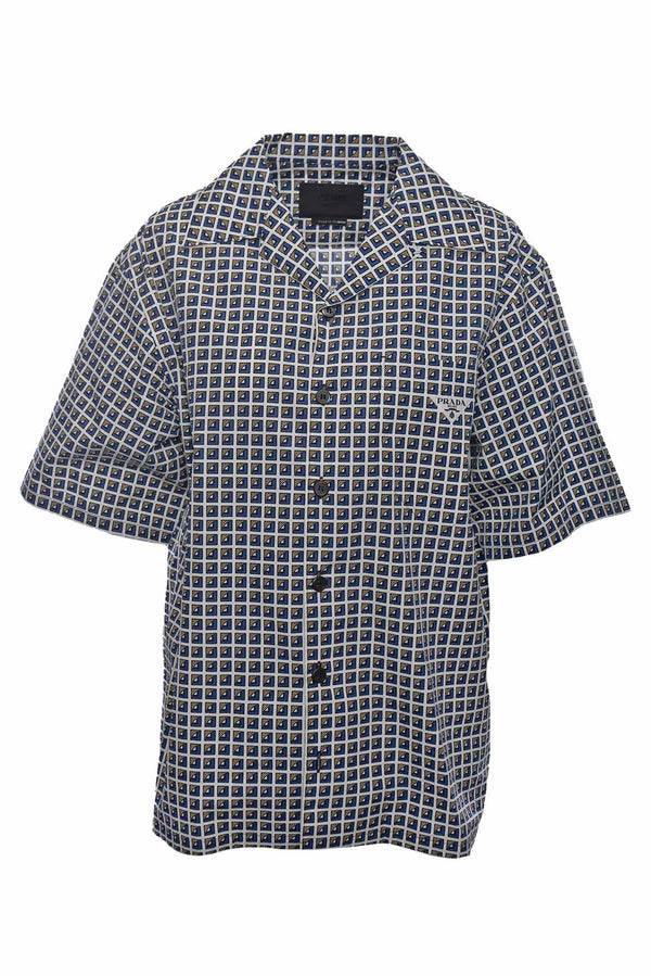 Prada Retro Print Camp Size M  Men's Shirt Short Sleeve