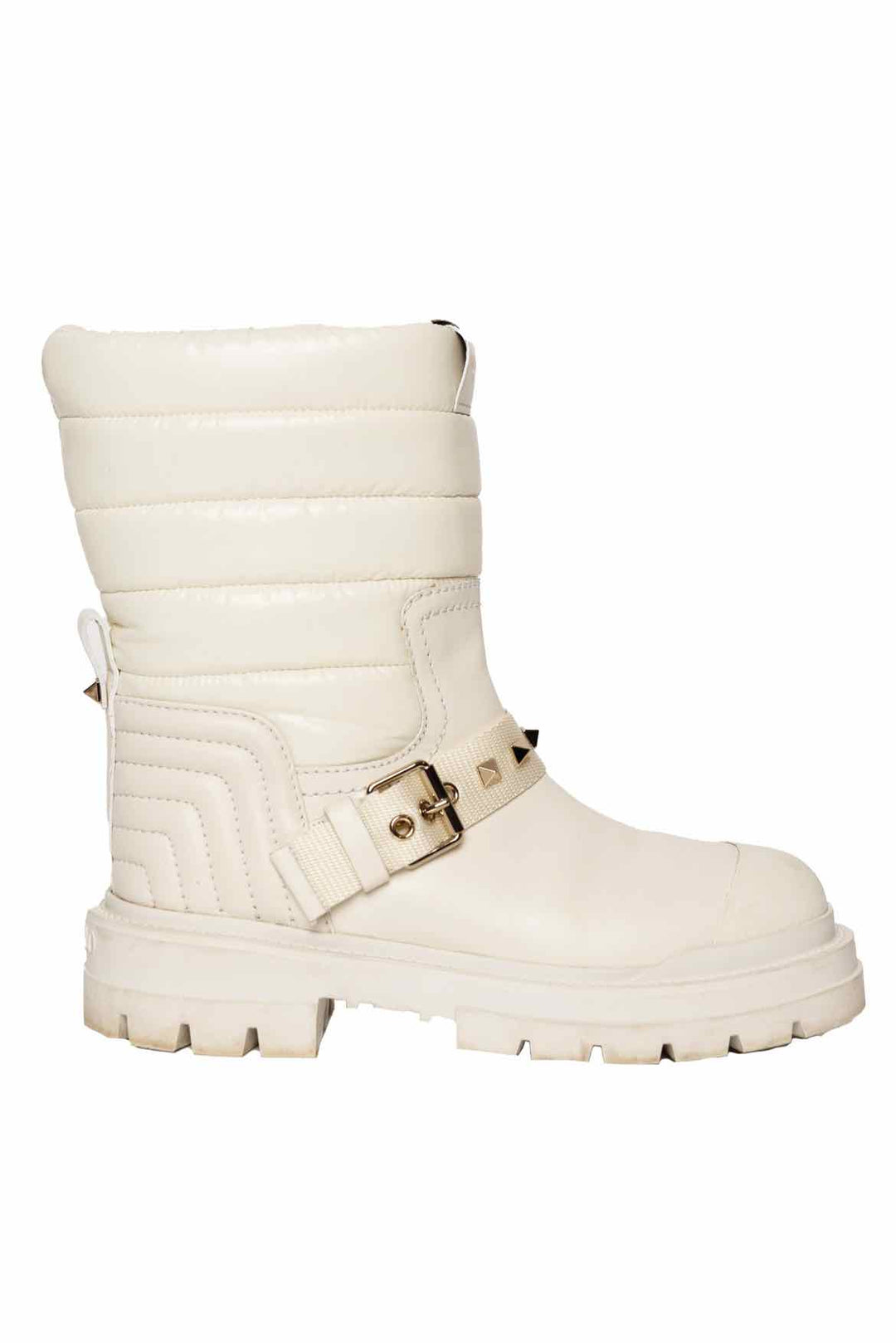 Valentino Size 36 Rockstud Accent Quilted Snow Boots