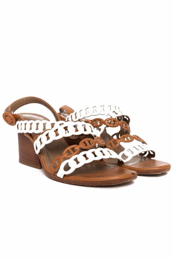 Hermes Size 35 Romanza Chaine D'Ancre Sandals